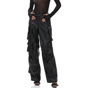 AFRM Parker Baggy Cargo Pant In Noir Size 28